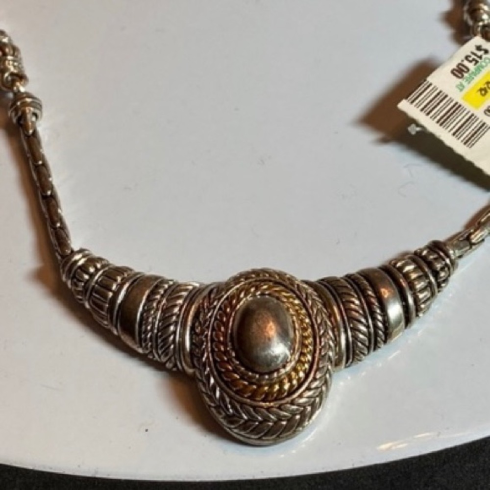 SOLD. Birch Hill silver tone necklace. - Picture 2 of 4